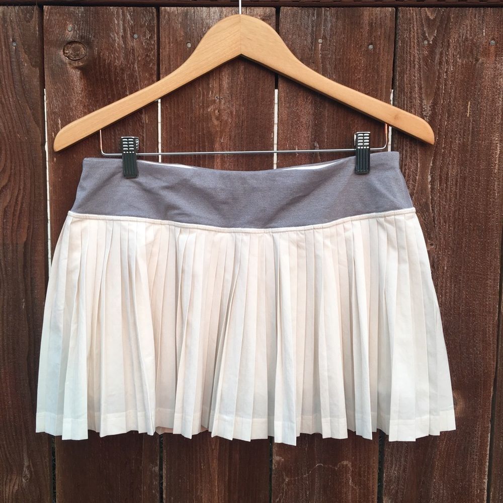 Lululemon Pleat to Street Skirt Ghost Heathered White Tennis Golf Pickleball